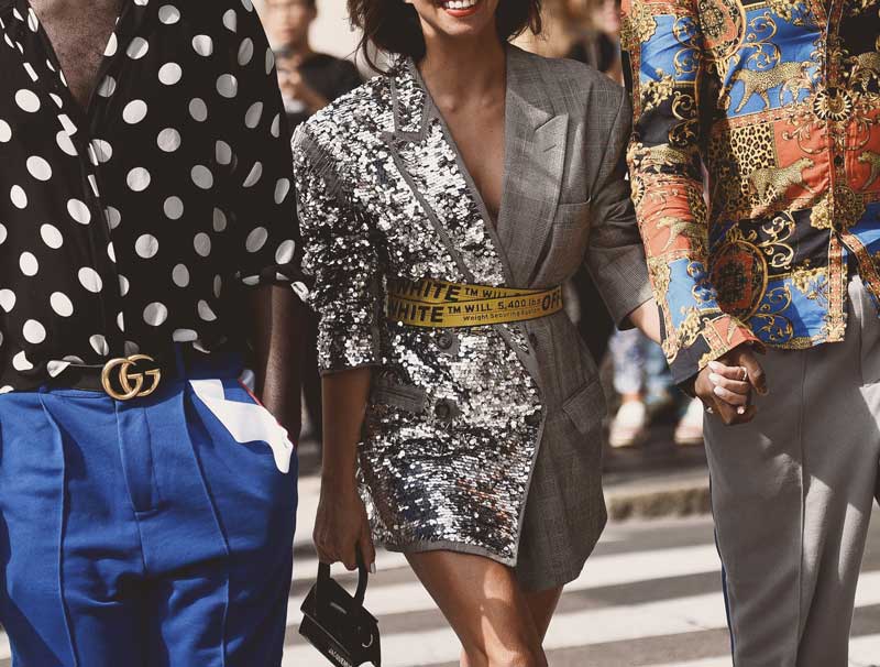 Gray sequin and cloth jacket