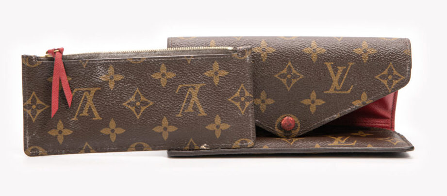 Louis Vuitton Wallet Before Treatment.